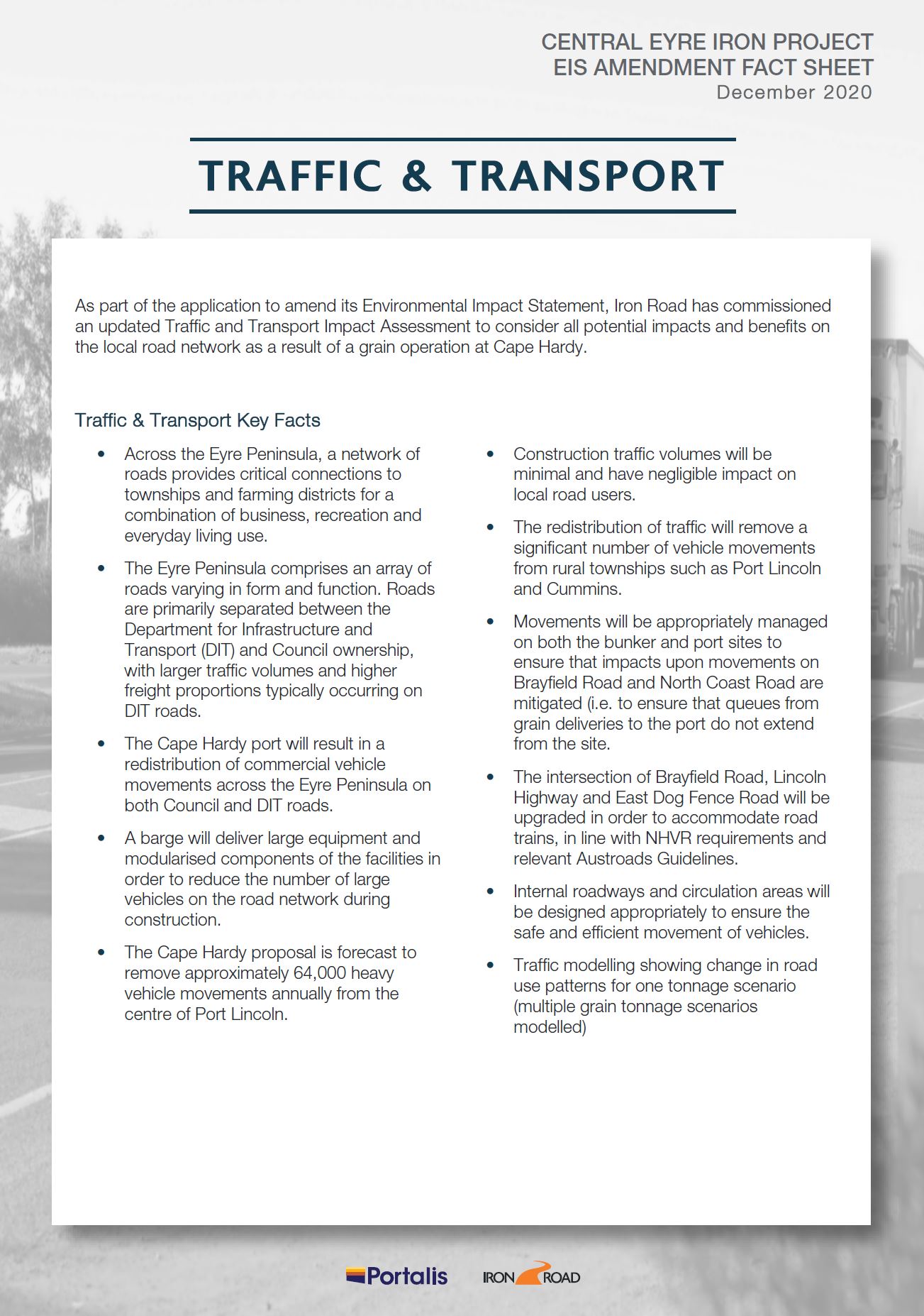 Traffic Transport Fact Sheet 20201208